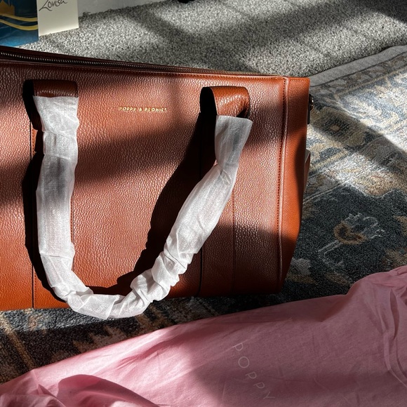 BRAND NEW Elegant Brown Tote Bag | MULTITASKER CHESTNUT from Poppy & Peonies - Picture 2 of 12